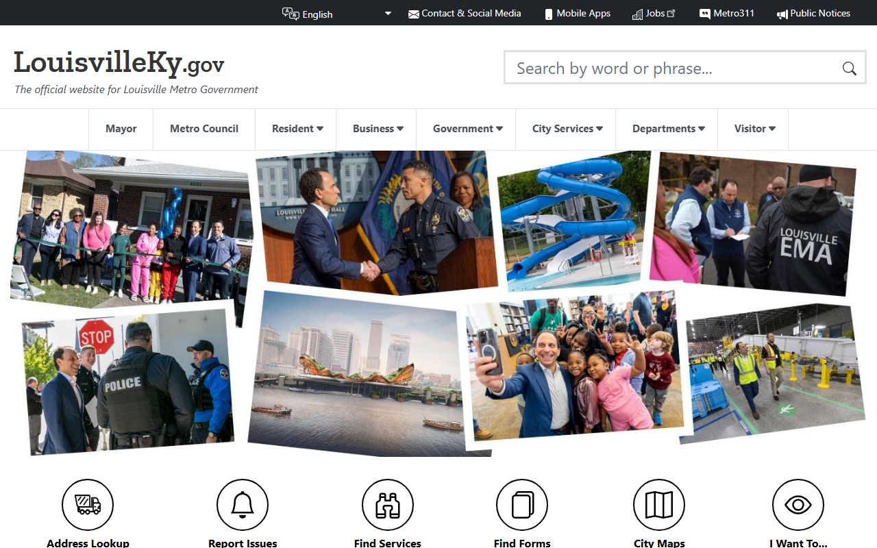 Louisville Metro Government building and city resources for genealogy research