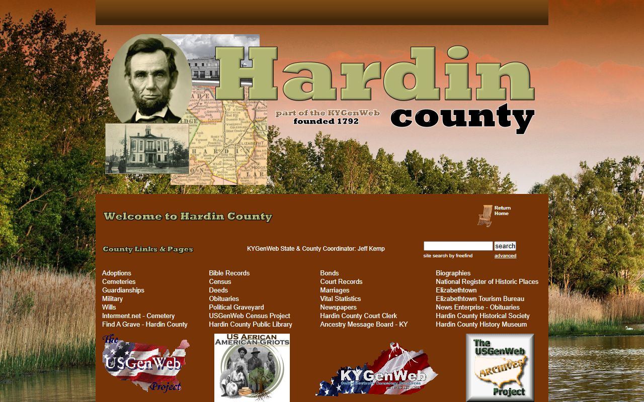 Hardin County Historical Society genealogy resources