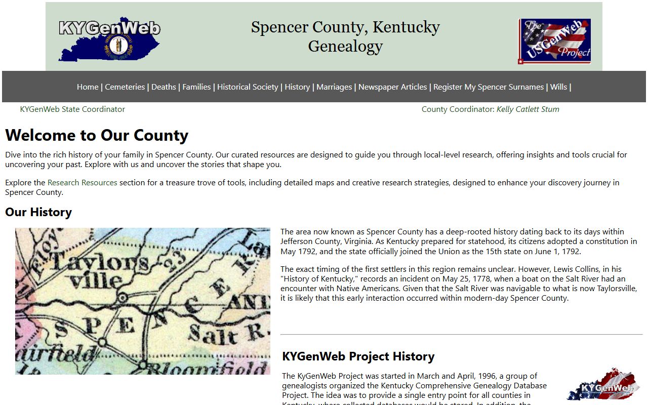 Spencer County Clerk office genealogy records